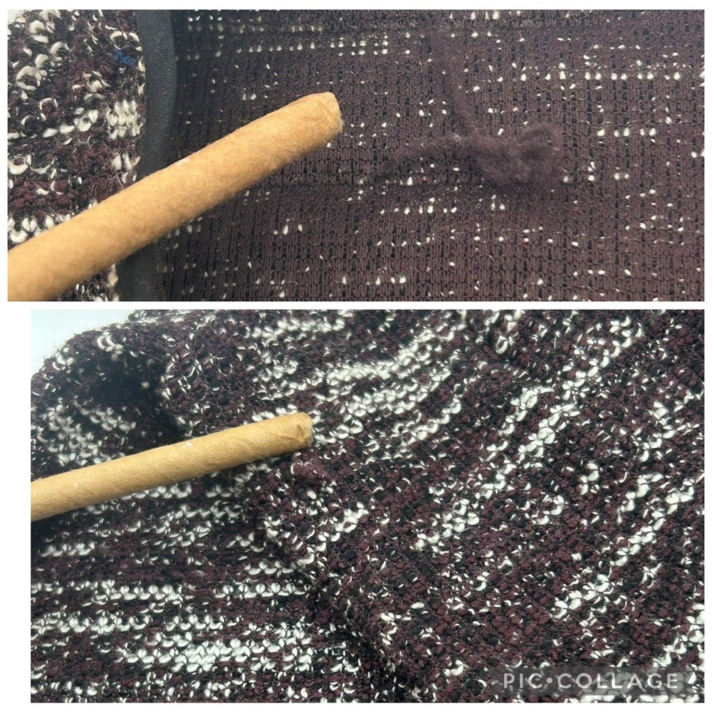 Ann Taylor Factory Sheath Dress Burgundy Marled Knit 3/4 Sleeve Exposed Zip XS - Picture 5 of 10
